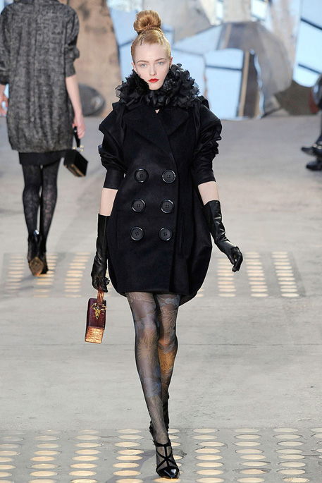 Model walking down Christian Lacroix Couture runway